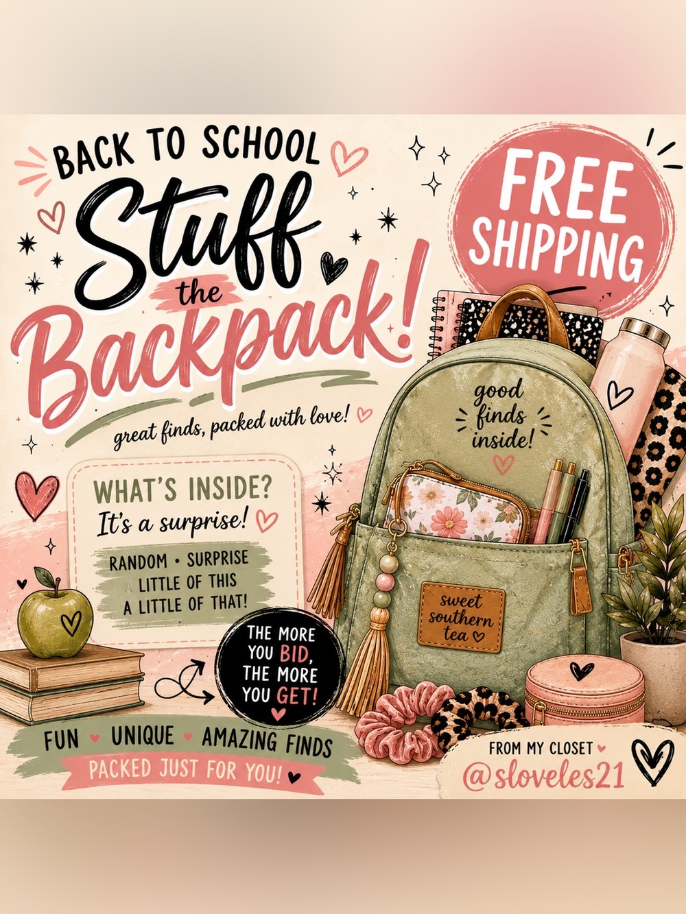 Back to School Stuff the Backpack